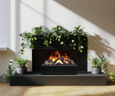 Elektryczna kaseta kominkowa Dimplex Juenau XL Multi we wnętrzu