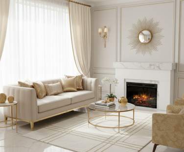 Kominek elektryczny Aven we wnętrzu