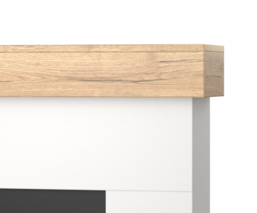 Wysokiej jakości płyta meblowa w kominku elektrycznym Aven