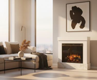 Kominek elektryczny Diro we wnętrzu