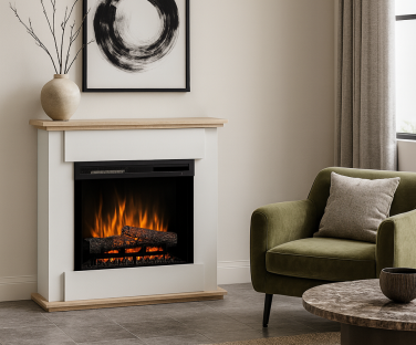 Kominek elektryczny Fonte w mieszkaniu