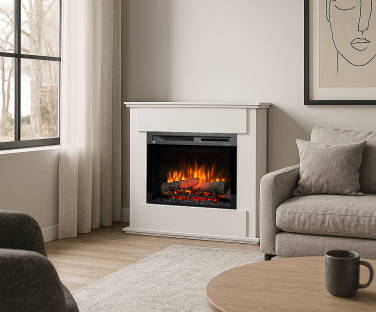 Kominek elektryczny Fonte w mieszkaniu