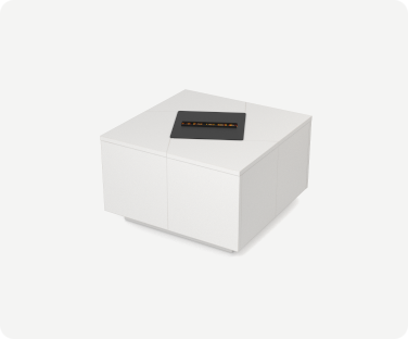 Stolik z kominkiem Warmtec Itenez Cassete 400/600 Optimyst - W01 - Biały mat