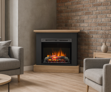 Kominek elektryczny Jukon narożny we wnętrzu