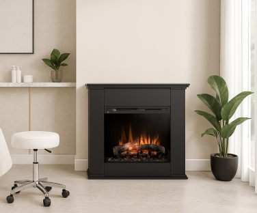 Kominek elektryczny Kelia we wnętrzu