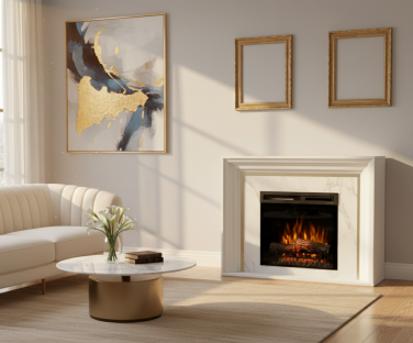 Kominek elektryczny Lanini we wnętrzu