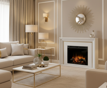 Kominek elektryczny Lanini we wnętrzu