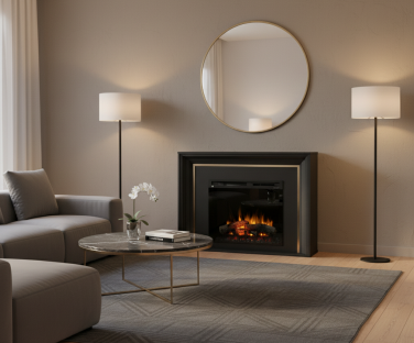 Kominek elektryczny Lanini we wnętrzu