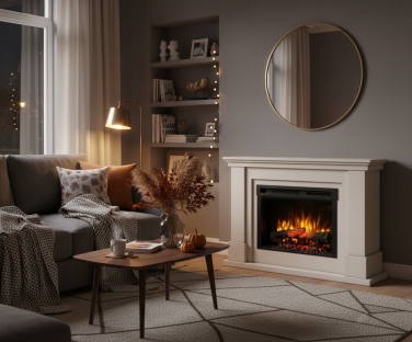 Kominek elektryczny Luena w salonie