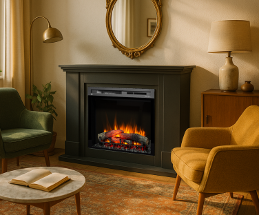 Kominek elektryczny Luena w salonie