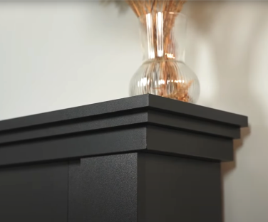 Wysokiej jakości płyta meblowa w kominku elektrycznym Luena