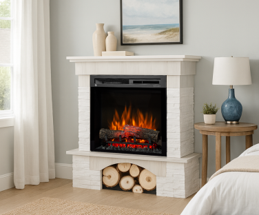 Kominek elektryczny Porto dąb we wnętrzu