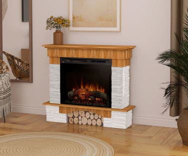 Kominek elektryczny Porto dąb we wnętrzu