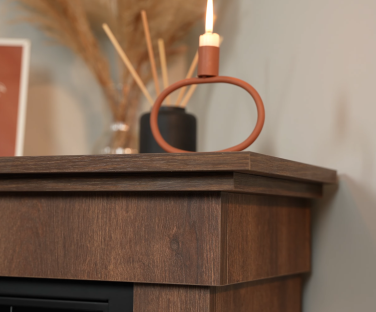 Wysokiej jakości płyta meblowa w kominku elektrycznym Porto narożny