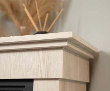 Wysokiej jakości płyta meblowa w kominku elektrycznym Porto narożny