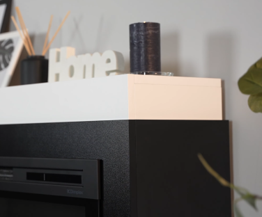 Wysokiej jakości płyta meblowa w kominku elektrycznym Pulmari