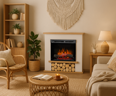 Kominek elektryczny Tula we wnętrzu