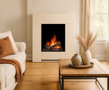 Kominek elektryczny Zario we wnętrzu