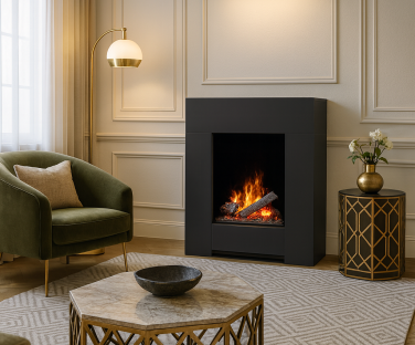 Kominek elektryczny Zario we wnętrzu