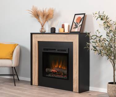 Kominek elektryczny Zuni we wnętrzu