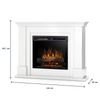 Warmtec Luena wkład Dimplex 23" XHD Optiflame - biały połysk, lakierowany