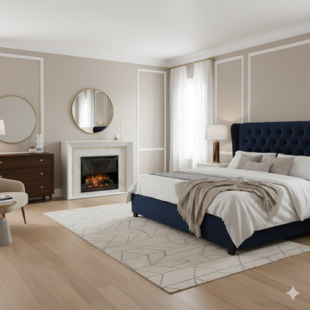 Warmtec Lanini wkład Dimplex 23" XHD Optiflame - biały mat, marmur Crystal