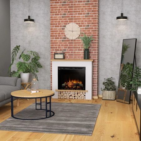 Warmtec Tula wkład Dimplex 28" XHD Optiflame - biały mat, jasny dąb