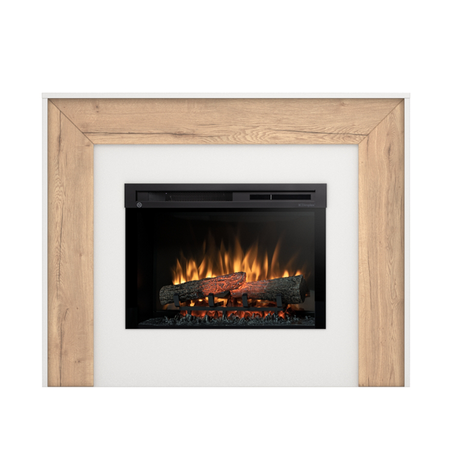 Warmtec Zuni wkład Dimplex 26" XHD Optiflame - biały mat, jasny dąb