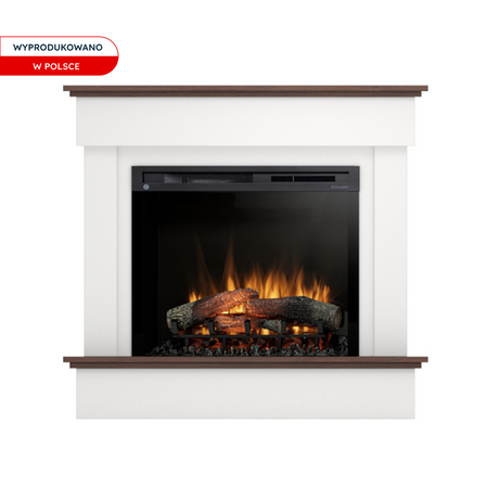 Warmtec Tormes wkład Dimplex 28" XHD Optiflame - biały mat, ciemny dąb