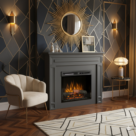 Warmtec Lorin wkład Dimplex 23" XHD Optiflame - lakier czarny