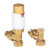 Zestaw zaworów kątowych termostatycznych do grzejnika Warmtec złoty