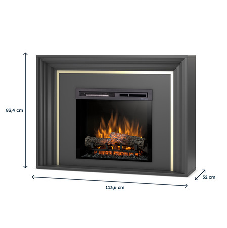 Warmtec Lanini wkład Dimplex 23" XHD Optiflame - czarny mat