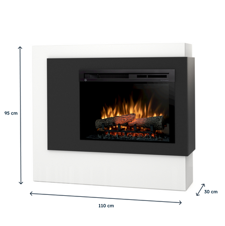 OUTLET: Warmtec Pulmari wkład Dimplex 26" XHD Optiflame - biały mat, czarny