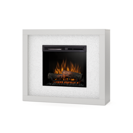 Warmtec Litos wkład Dimplex 23" XHD Optiflame - biały, fornir kamienny Crystal White