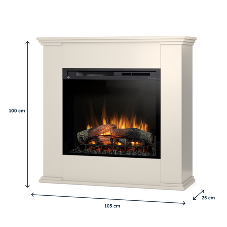 Warmtec Kelia wkład Dimplex 28" XHD Optiflame - beż