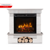 Warmtec Porto z wkładem 23" XHD Optiflame - biała sosna
