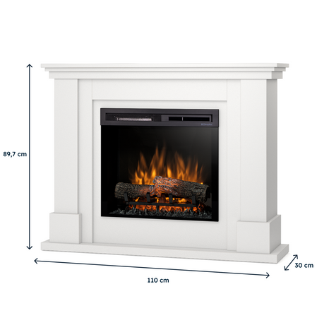 Warmtec Luena wkład Dimplex 23" XHD Optiflame - biały mat