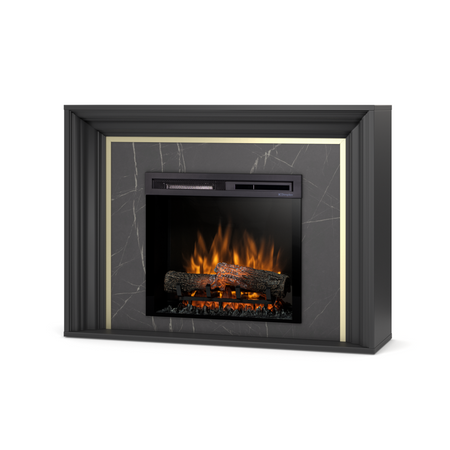 Warmtec Lanini wkład Dimplex 23" XHD Optiflame - czarny mat, marmur czarny