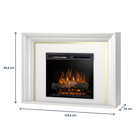 Warmtec Lanini wkład Dimplex 23" XHD Optiflame - biały mat