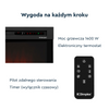 Warmtec Zuni wkład Dimplex 23" XHD Optiflame - biały mat, jasny dąb