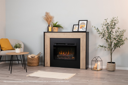 Warmtec Zuni wkład Dimplex 26" XHD Optiflame - beton, czarny