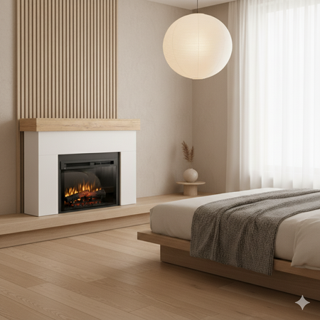 Warmtec Aven wkład Dimplex 26" XHD Optiflame - biały mat, jasny dąb