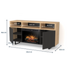Warmtec Trivel wkład Dimplex 26" XHD Optiflame - jasny dąb, czarny lakier