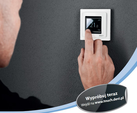 Devi Devireg Touch podtynkowy programowalny czujnik powietrzny i podłogowy