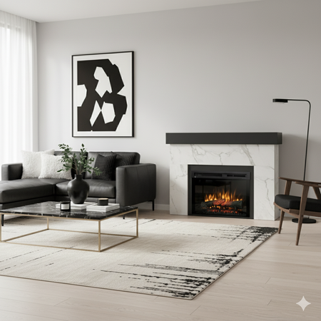 Warmtec Aven wkład Dimplex 26" XHD Optiflame - marmur crystal, czarny