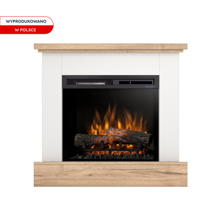 Warmtec Jukon wkład Dimplex 23" XHD Optiflame - biały mat, jasny dąb