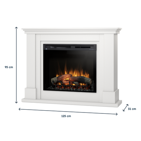 Warmtec Luena wkład Dimplex 28 XHD Optiflame - biały mat