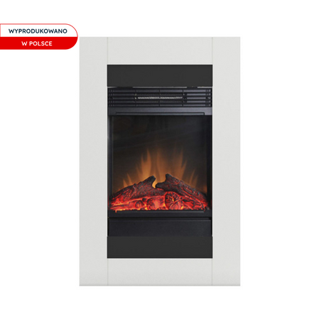 Warmtec Sono z efektem Optiflame - biały mat, czarny