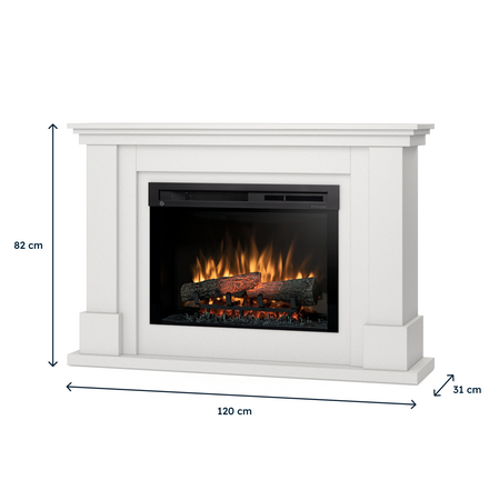 Warmtec Luena wkład Dimplex 26" XHD Optiflame - biały mat