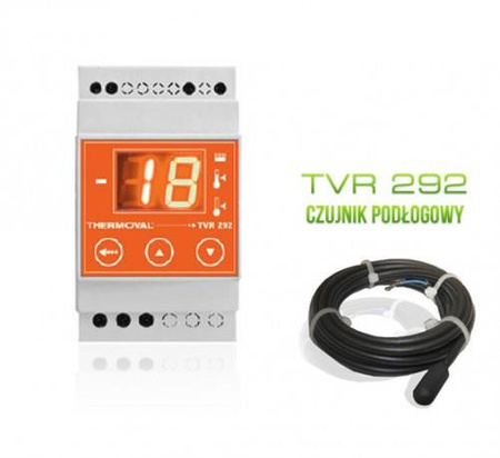 Thermoval TVR 292 na szynę DIN manualny czujnik na przewodzie